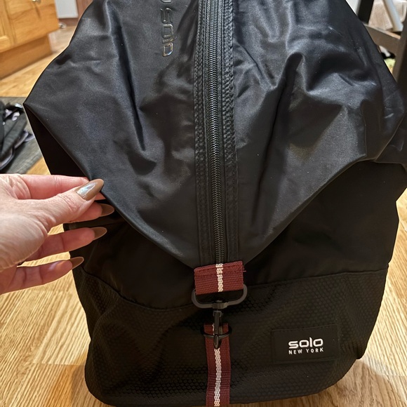 Solo Black and Burgundy Backpack - Picture 3 of 9